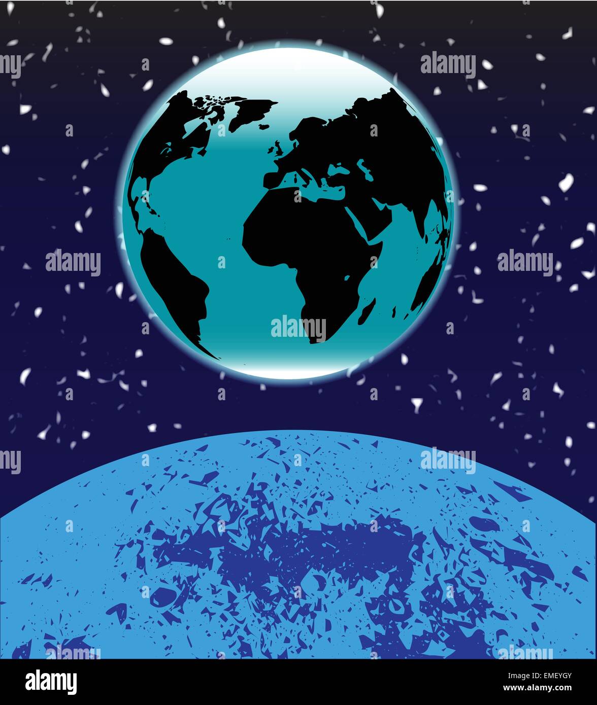 Seen from earth Stock Vector Images - Alamy