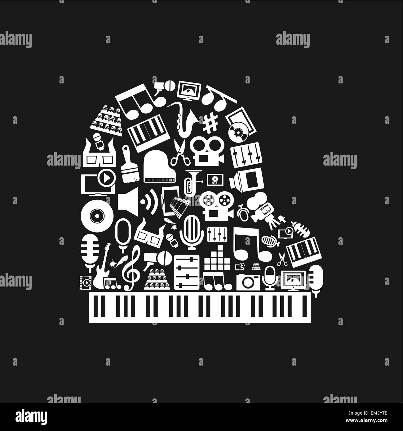 Piano art Stock Vector