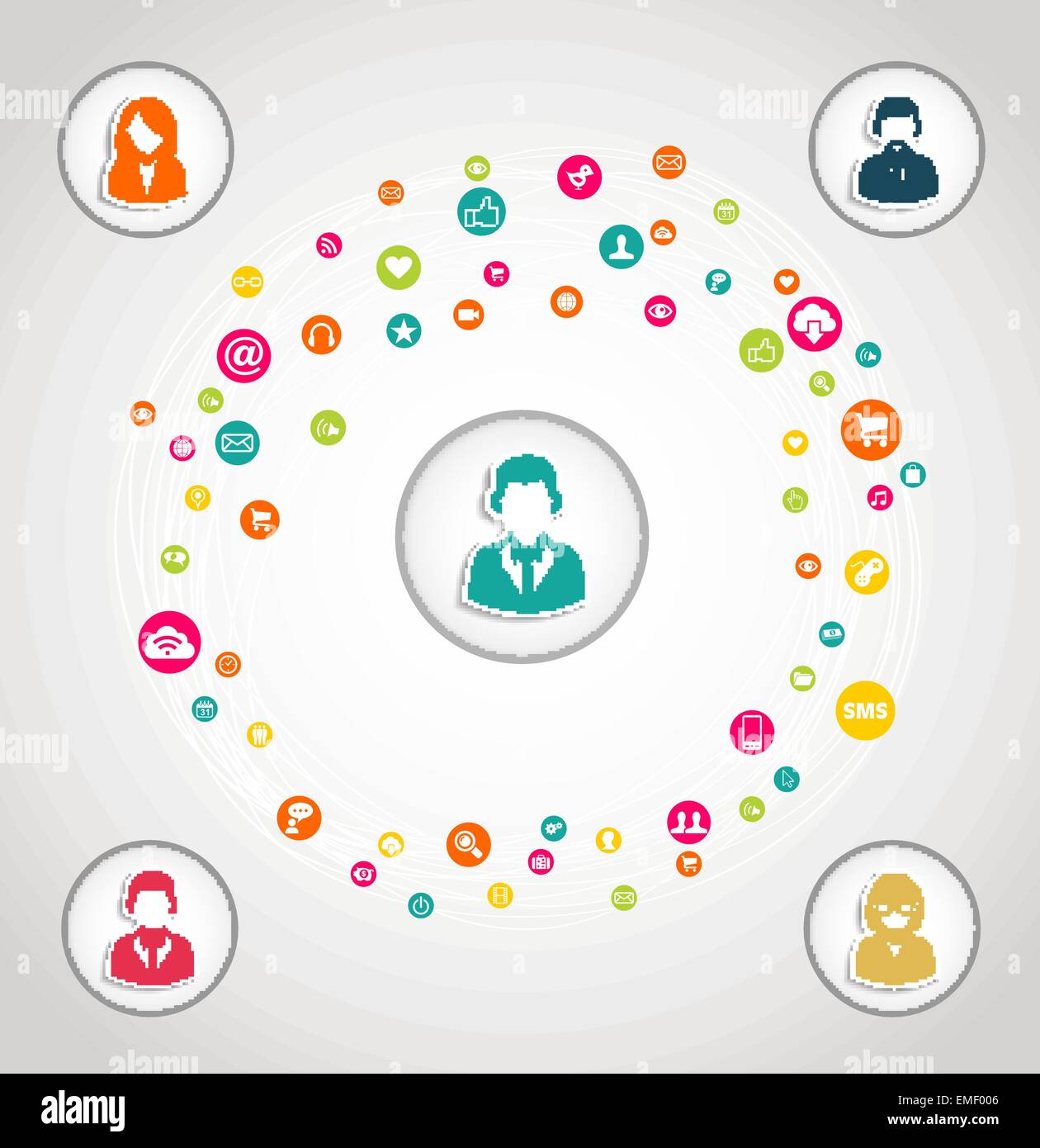 Social media network concept Stock Vector Image & Art - Alamy