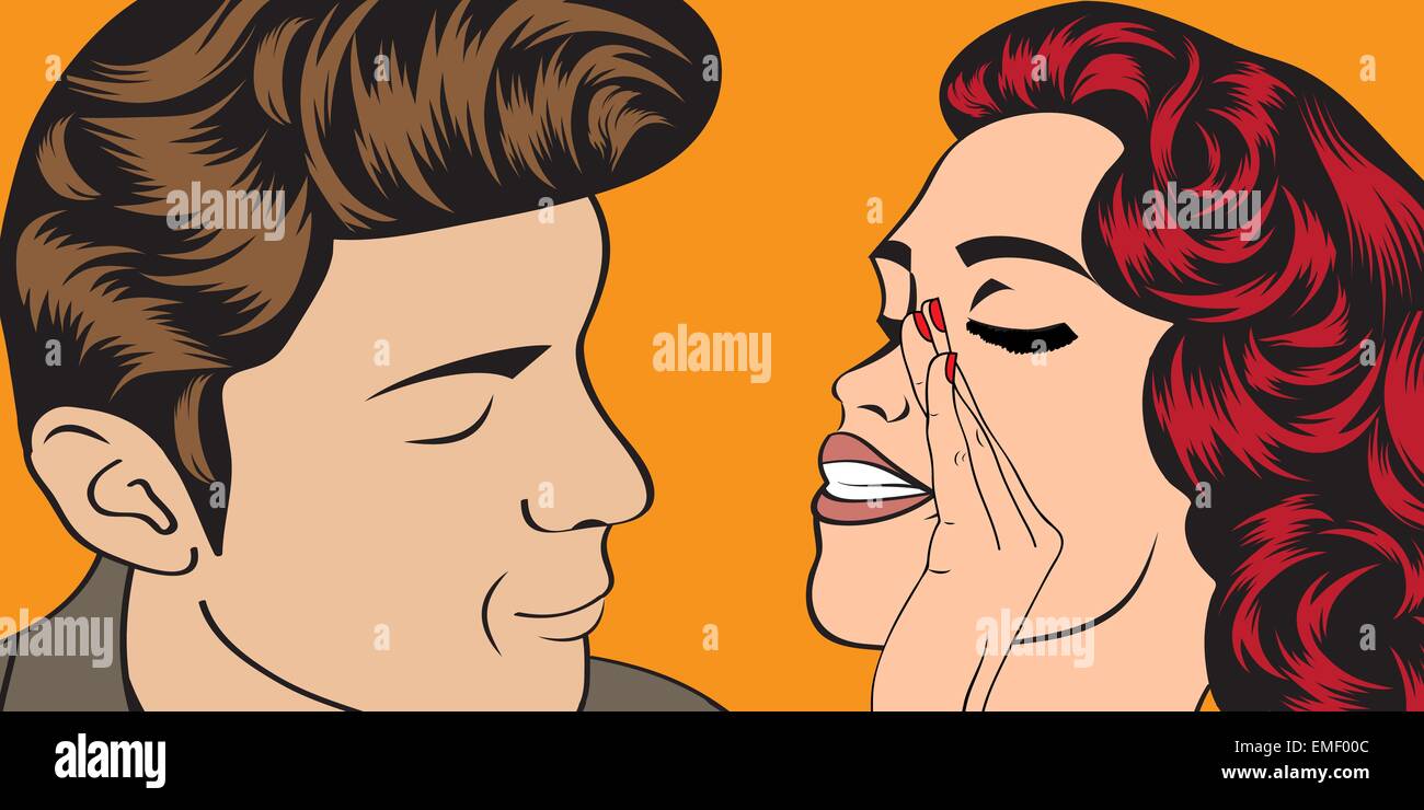 Pop art couple Stock Vector Images - Alamy