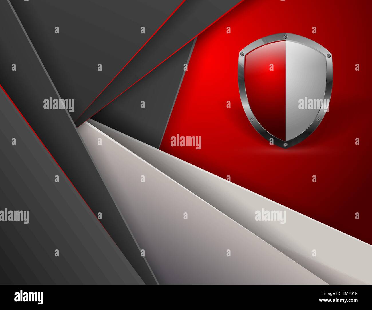 abstract vector template with shield Stock Vector Image & Art - Alamy