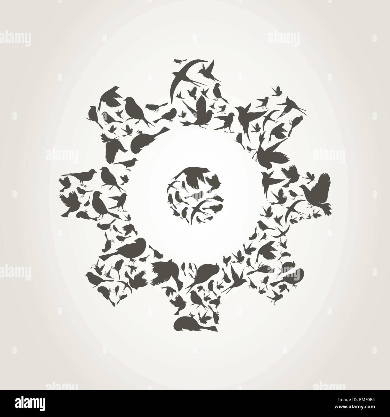 Gear wheel a bird Stock Vector Image & Art - Alamy - Bird Conservation Efforts With Large Bird Wheel