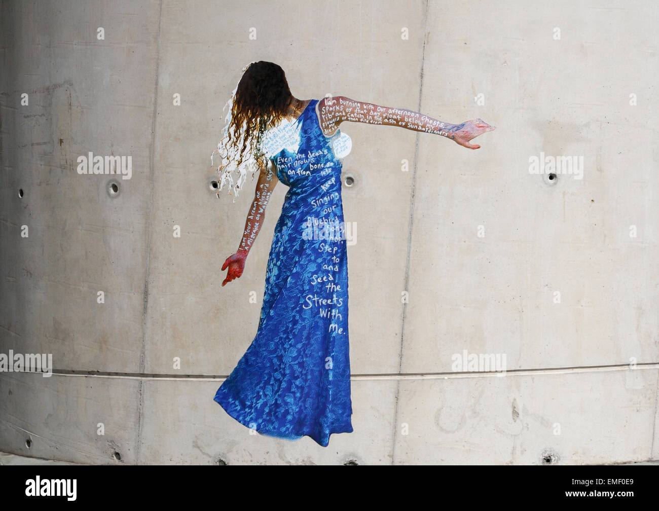 Woman painting wall stencil hi-res stock photography and images - Alamy