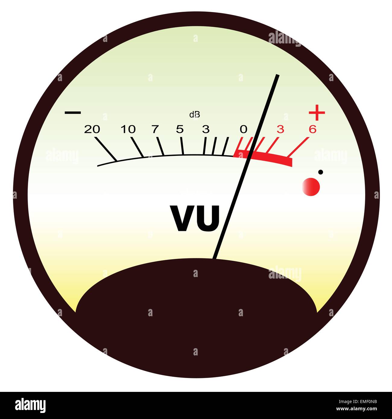 Round VU Meter Stock Vector