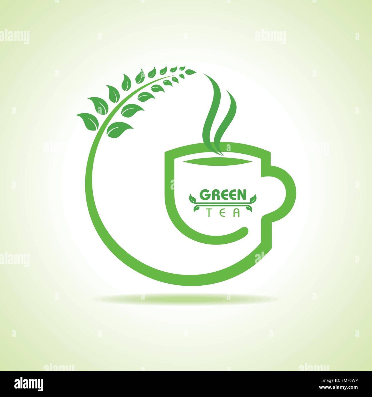 Vector illustration of green tea cup icon Stock Vector Image & Art - Alamy