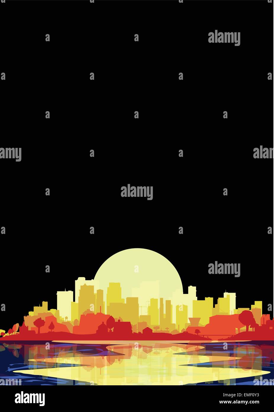 City at Night Stock Vector Image & Art - Alamy