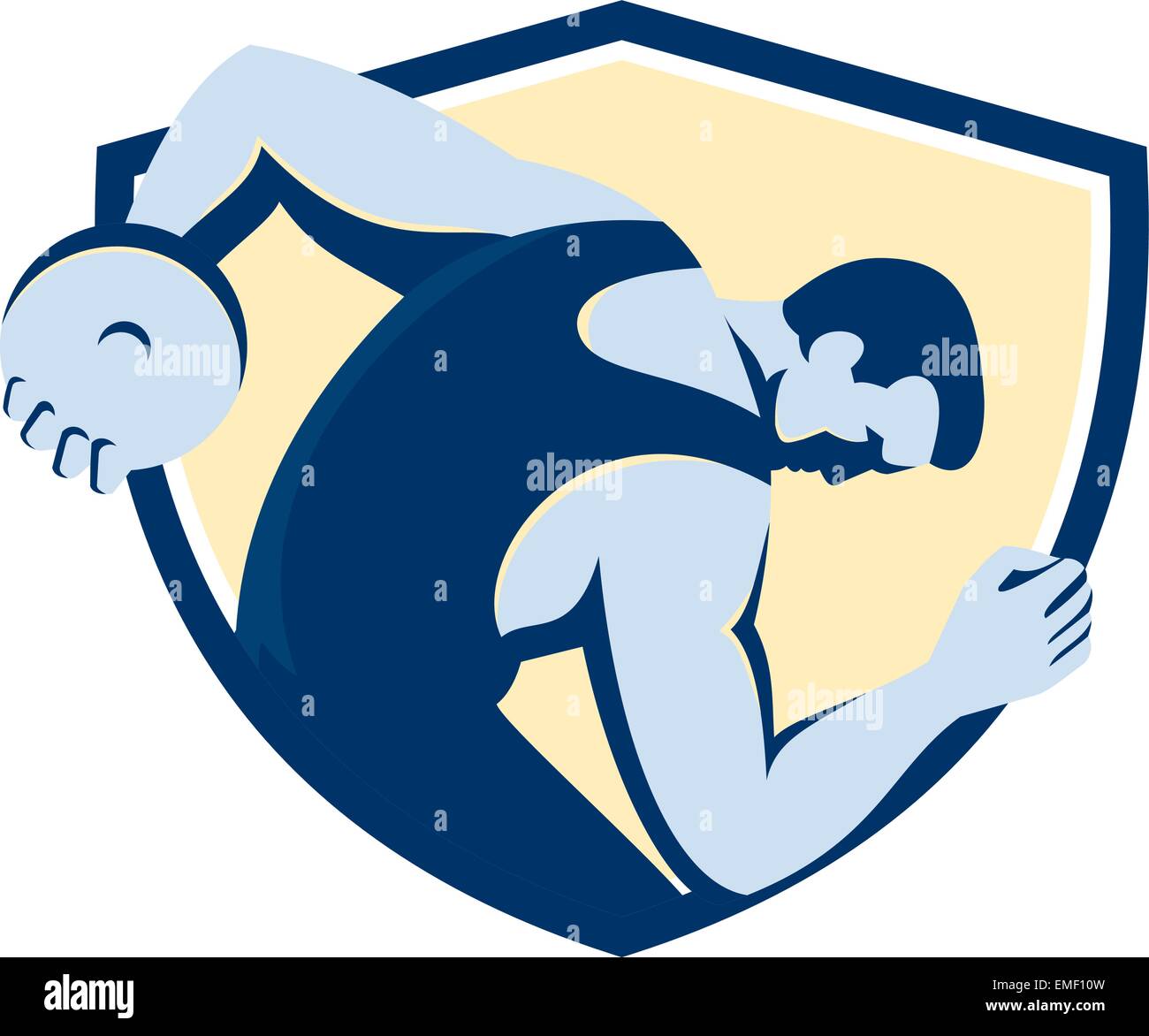 Discus thrower illustration Stock Vector Images - Alamy