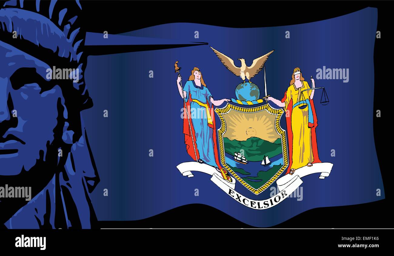 New York Liberty and Flag Stock Vector Image & Art Alamy