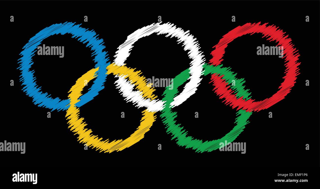 Blackboard Olympic Rings Stock Vector Image & Art Alamy