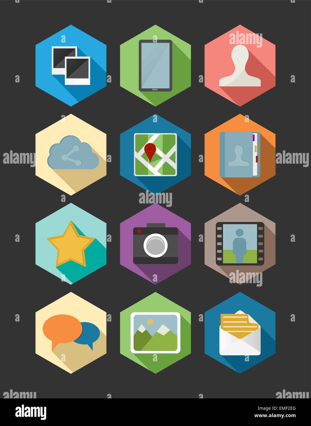 Web flat icons set design Stock Vector Image & Art - Alamy