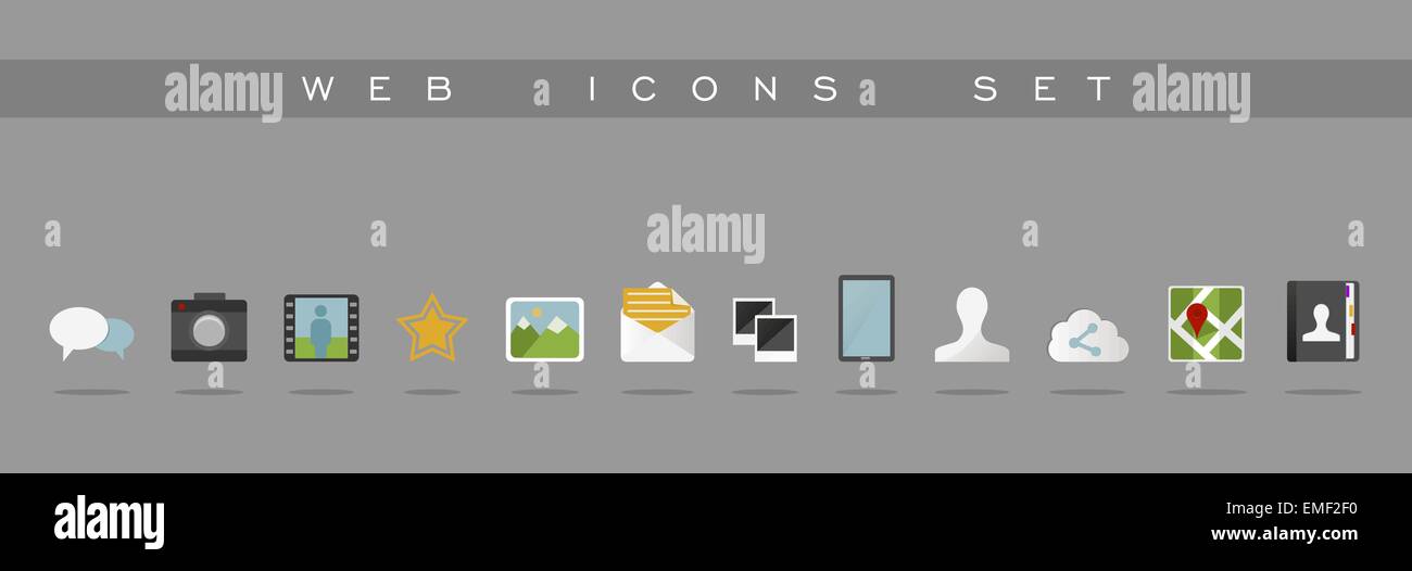 Web icons set design Stock Vector Image & Art - Alamy