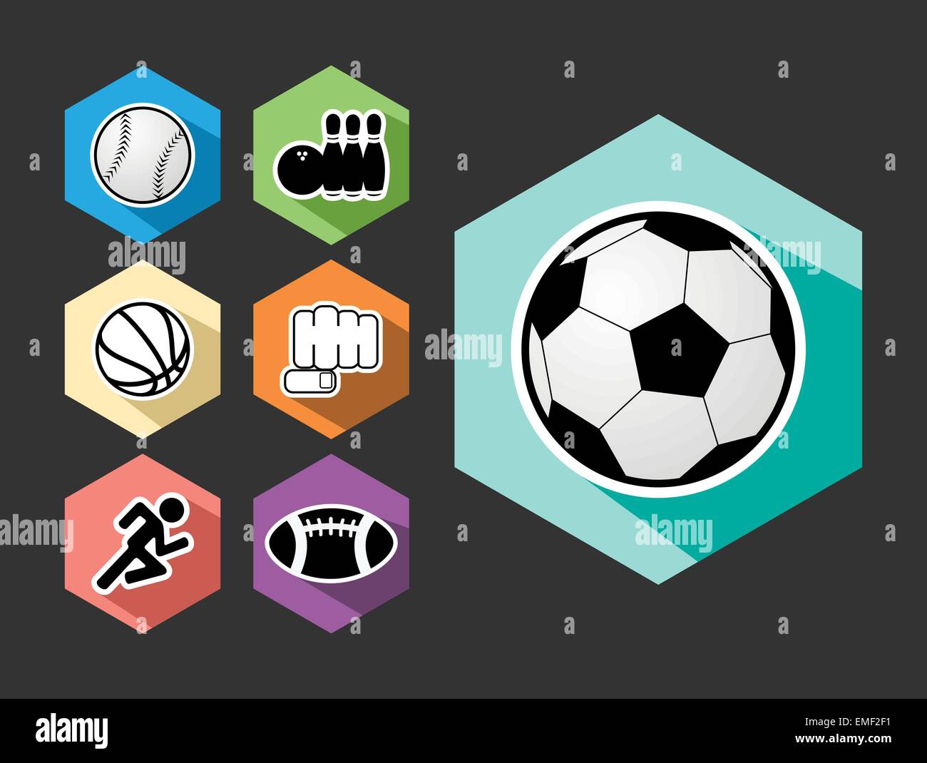 Sports icons set flat design Stock Vector Image & Art - Alamy