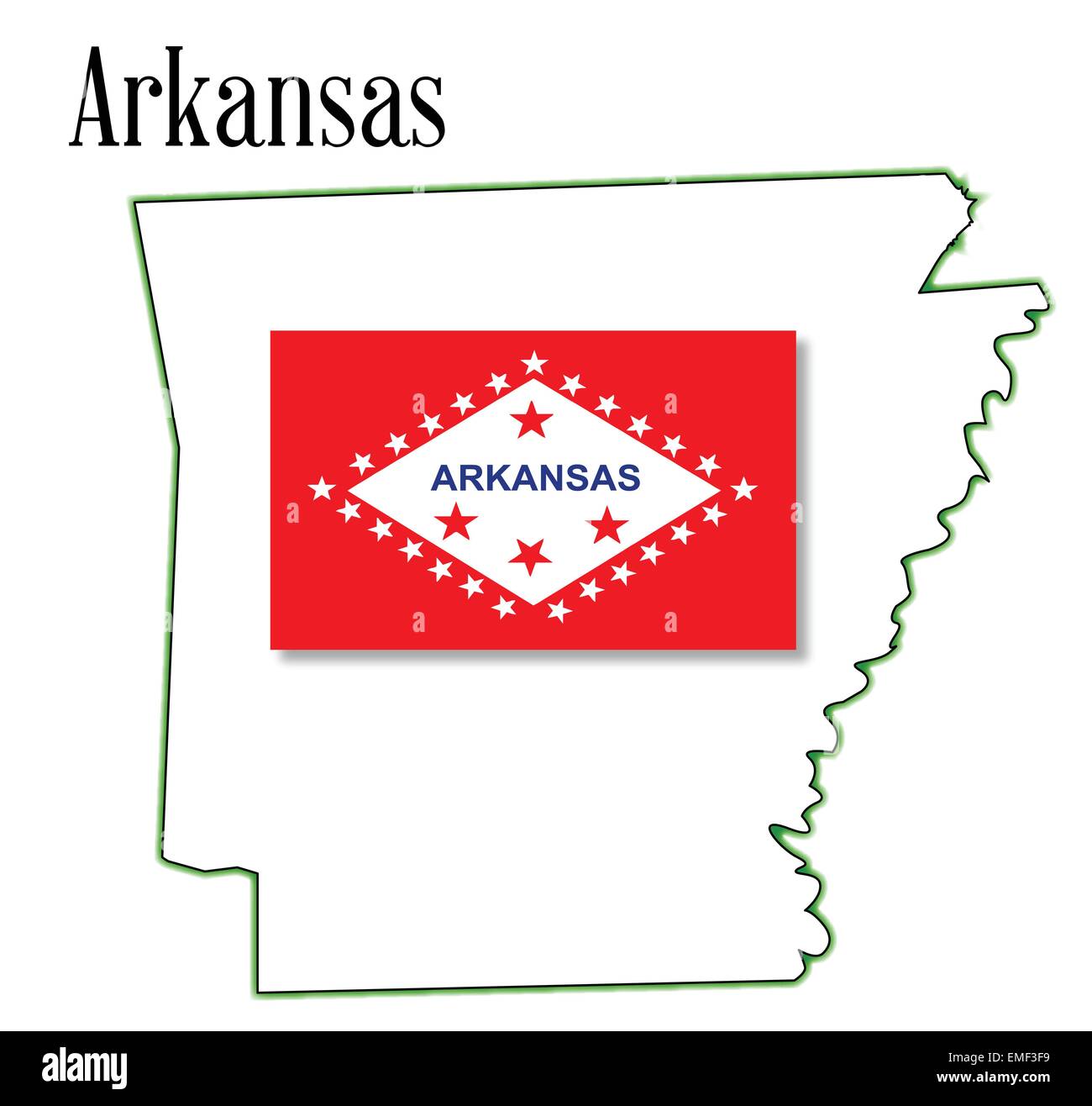 Map of arkansas Stock Vector Images Alamy