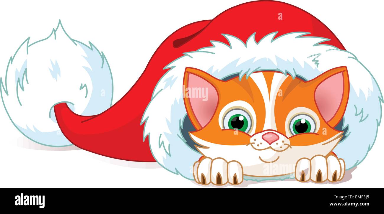 Christmas Cat Stock Vector