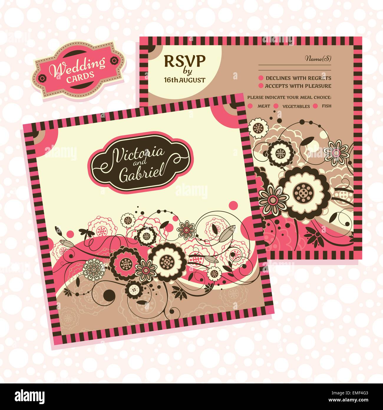 Floral wedding card Stock Vector Image & Art Alamy