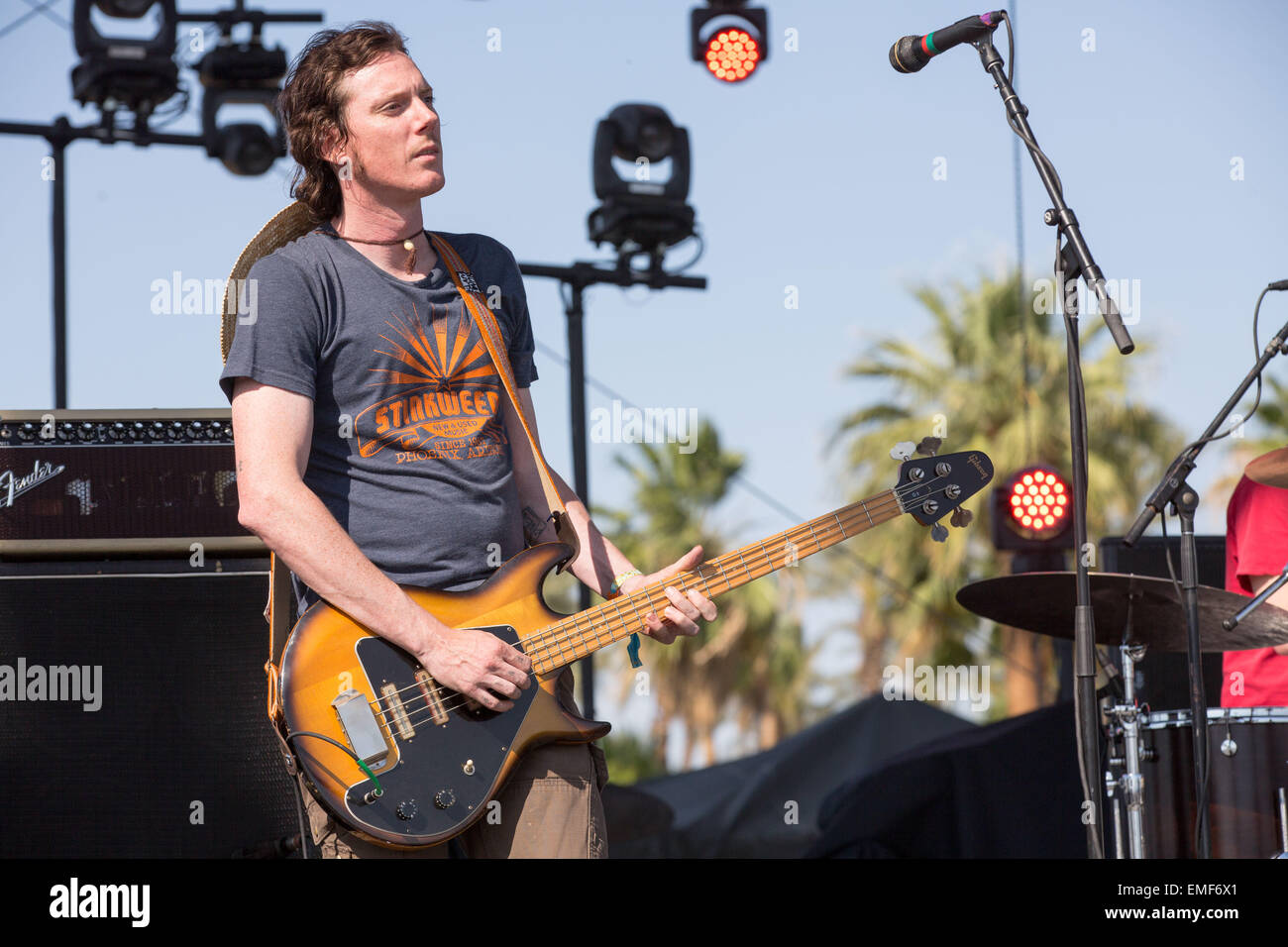 Indio, California, USA. 19th Apr, 2015. Bassist JASON ALBERTINI of
