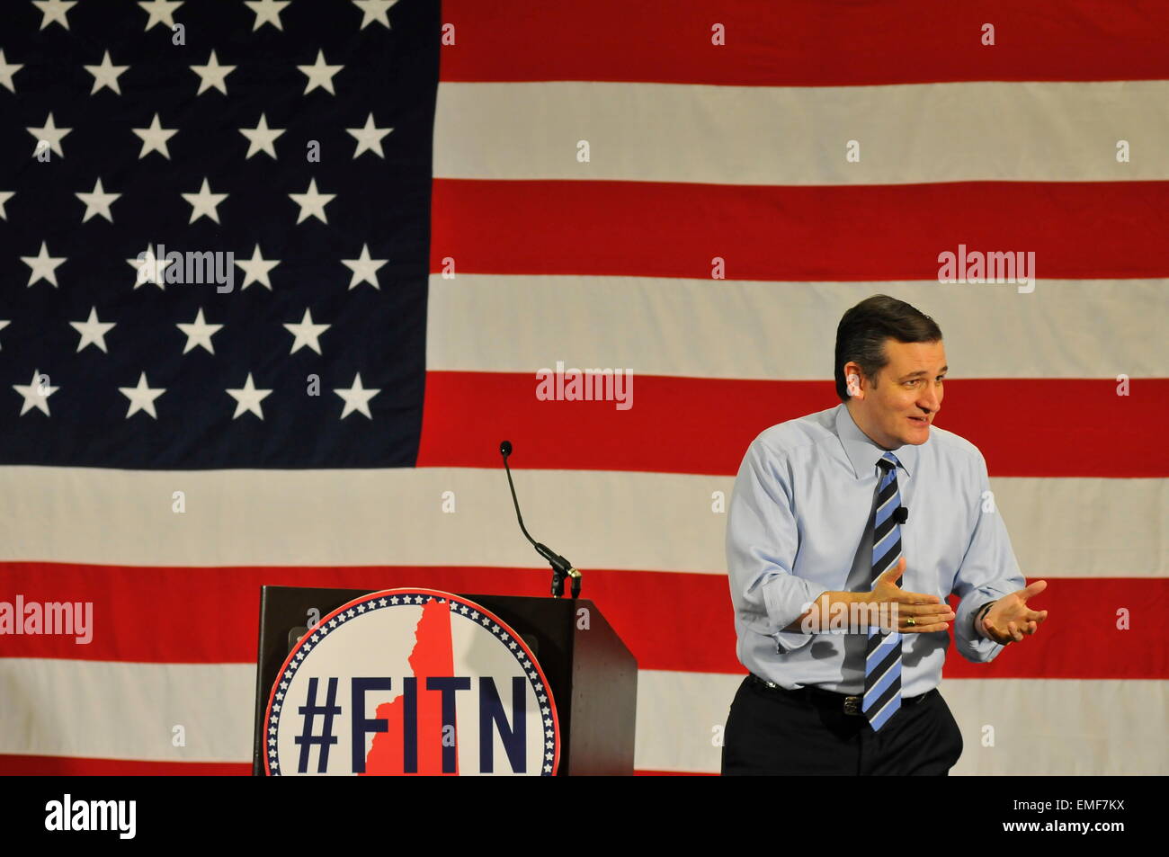 Nashua, New Hampshire, USA, 18th April, 2015. Texas Senator Ted Cruz speaks in Nashua, NH, USA. Alamy Live News/Andrew Cline Stock Photo