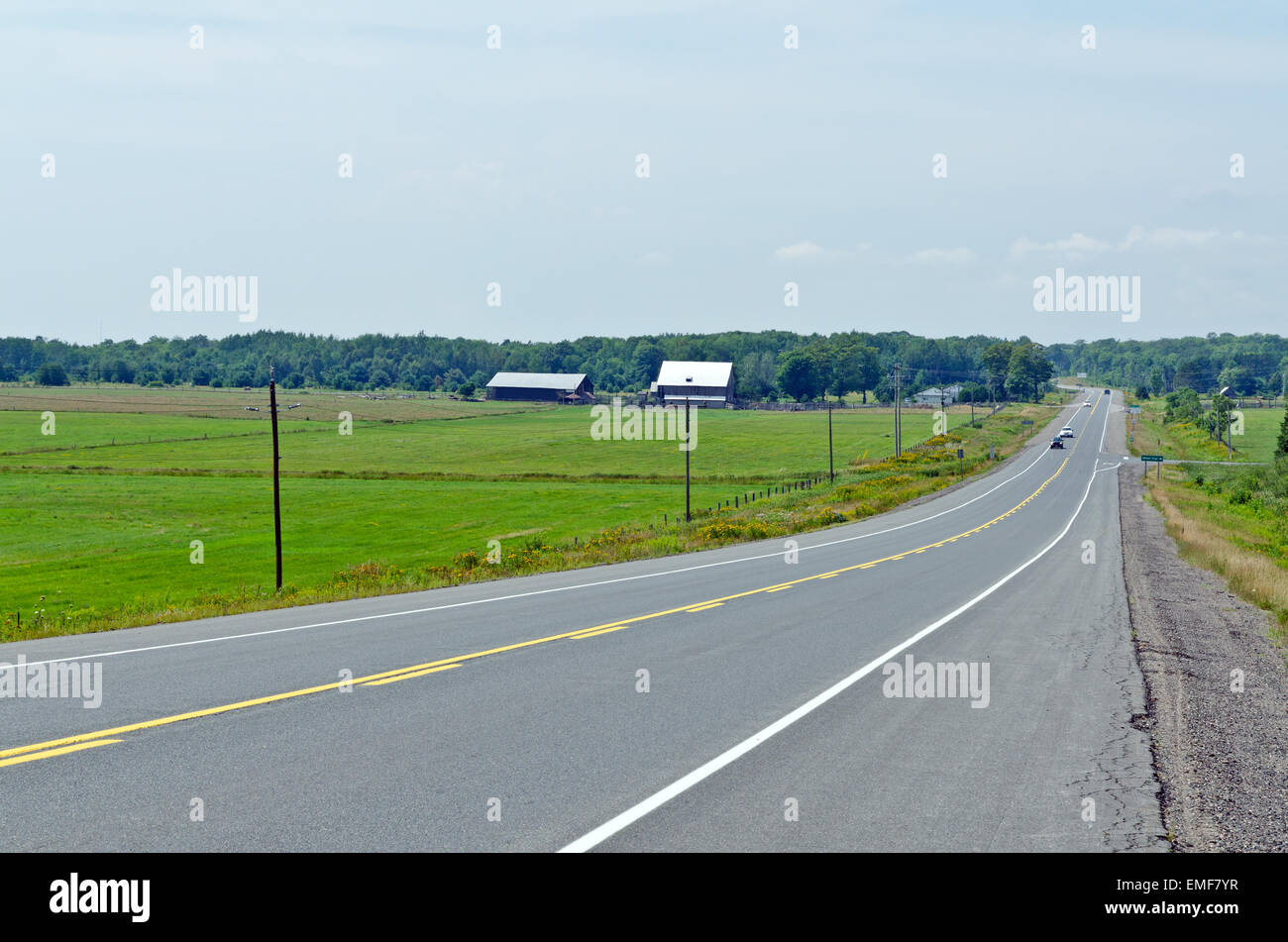 Canada Highway Ontario SKY blue road way Stock Photo Alamy