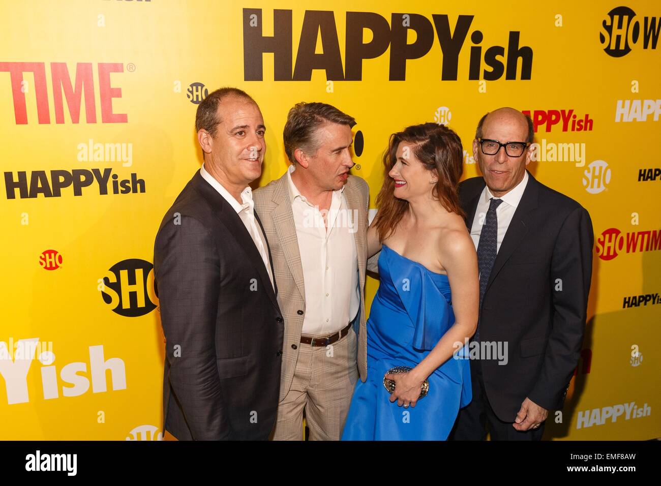 New York, NY, USA. 20th Apr, 2015. David Nevins, Steve Coogan, Kathryn Hahn, Matt Blank at arrivals for HAPPYish SHOWTIME Series Premiere, Landmark Sunshine Cinema, New York, NY April 20, 2015. Credit:  Jason Smith/Everett Collection/Alamy Live News Stock Photo