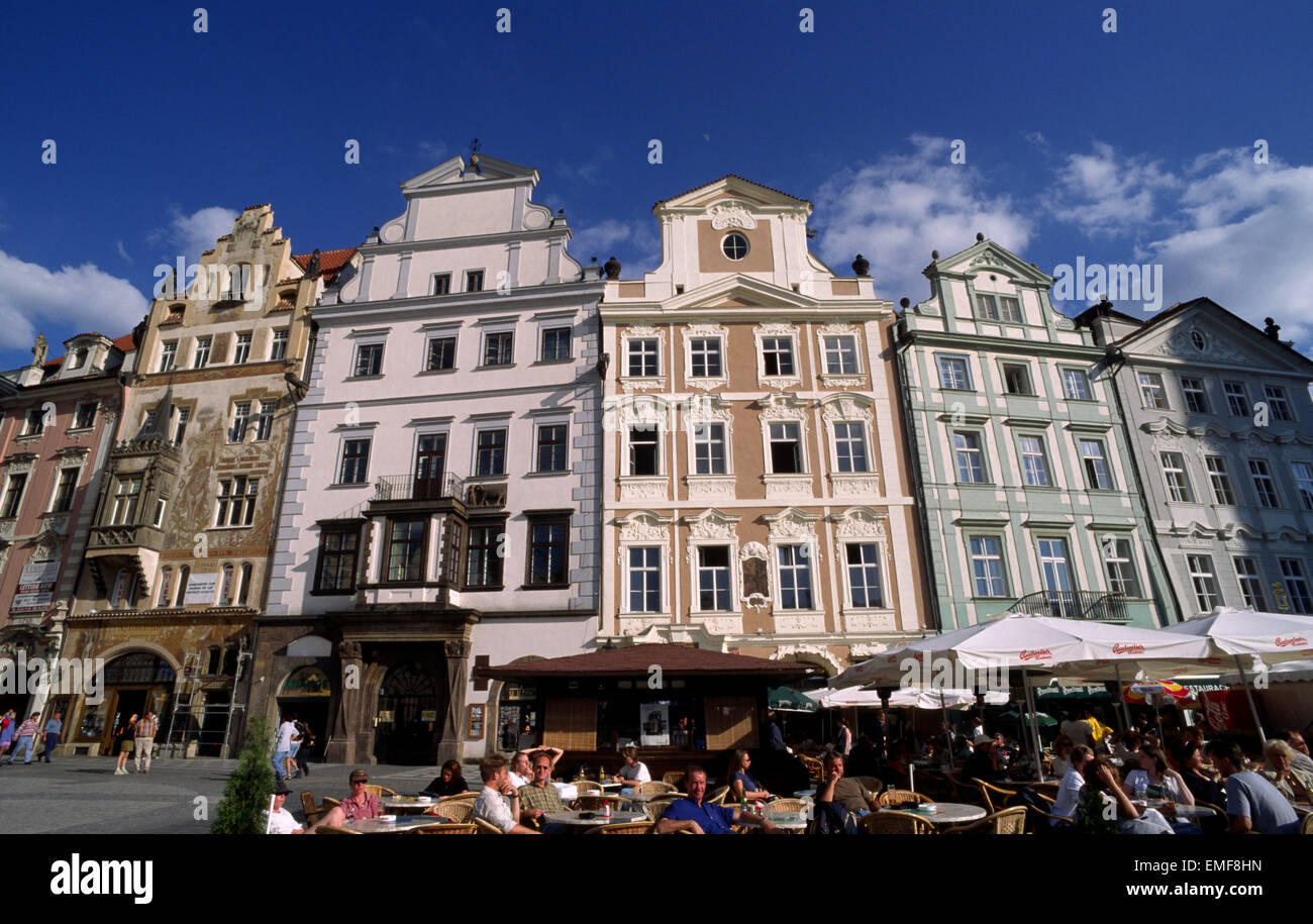 Czech Republic, Prague, old town square, Staromestske Namesti, bars Stock Photo Alamy