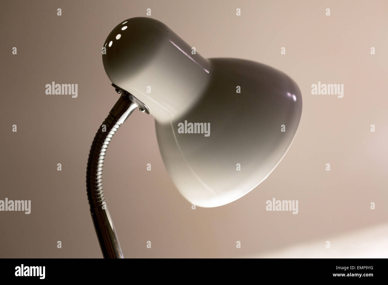 Desk lamp on table Stock Photo