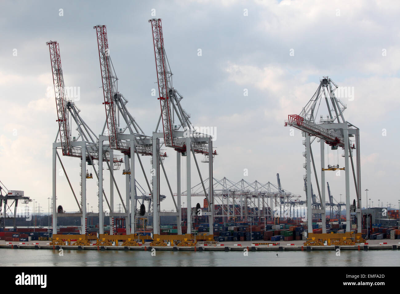 DP World container port in Southampton Docks Stock Photo