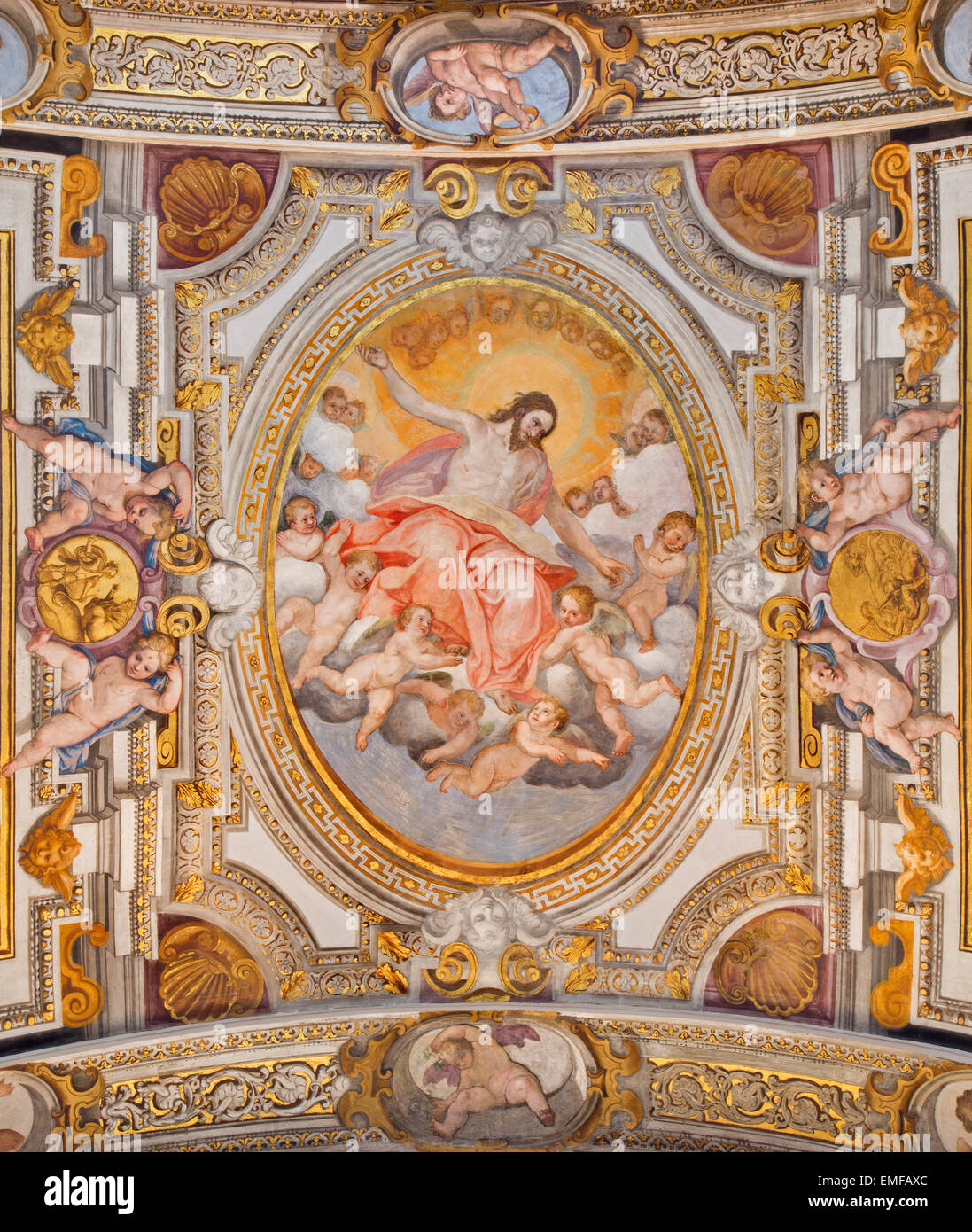Church of the jesus ceiling rome hi-res stock photography and images ...