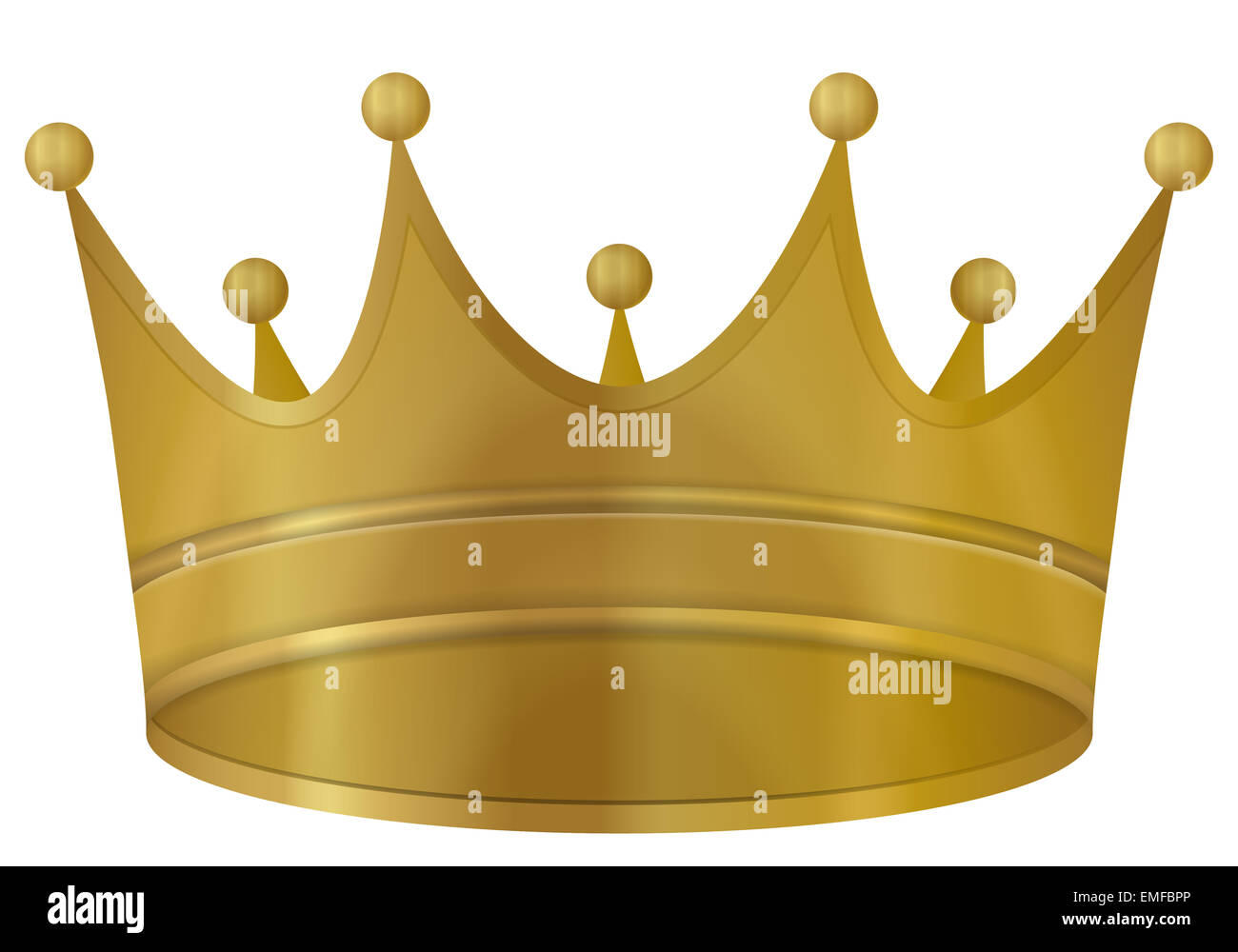Crown gold on a white background. Vector illustration Stock Photo - Alamy