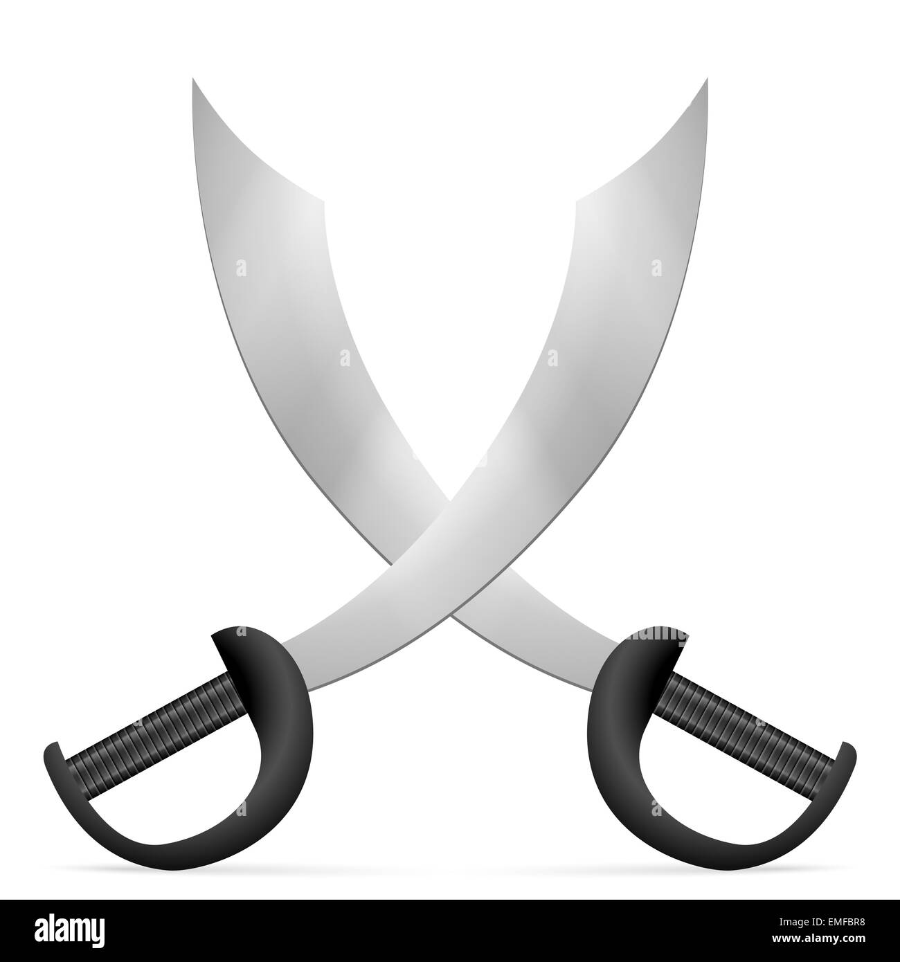 Swords on a white background. Vector illustration Stock Photo - Alamy