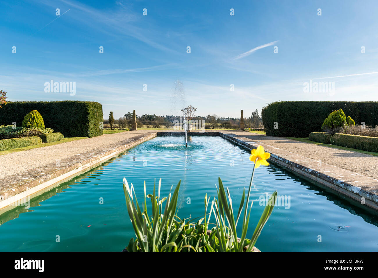 Eynsham Hall Hotel is a country house hotel in a Georgian Manor House in North Leigh, Witney, Oxfordshire, UK Stock Photo