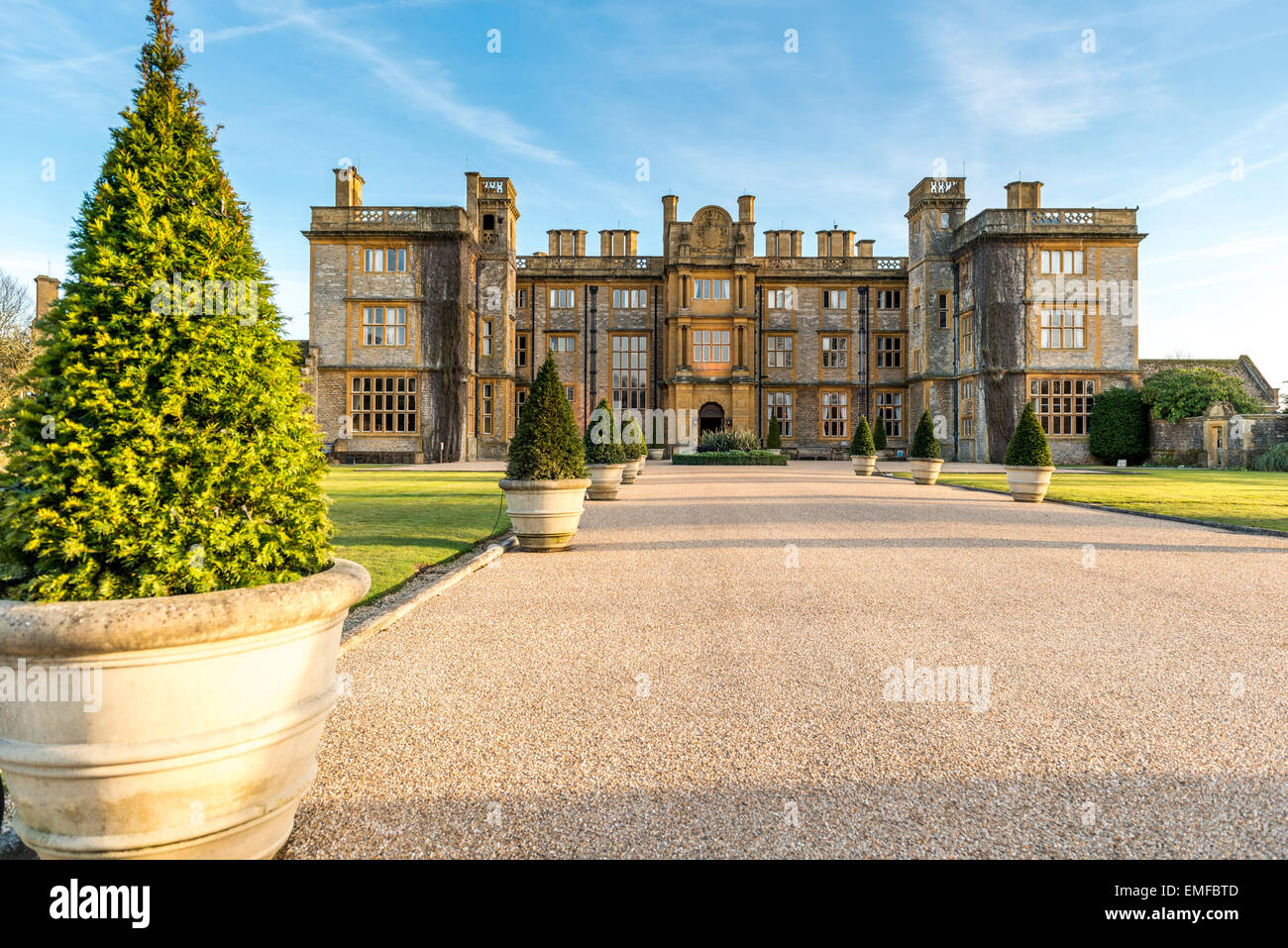 Eynsham Hall Hotel is a country house hotel in a Georgian Manor House in North Leigh, Witney, Oxfordshire, UK Stock Photo