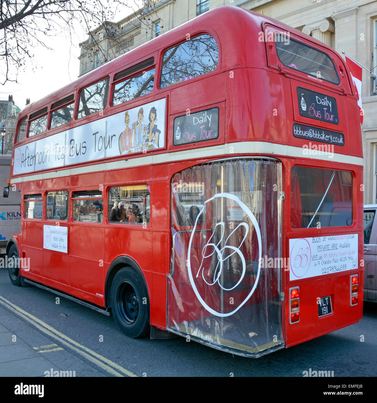 Classic original red historical routemaster double decker bus adapted ...