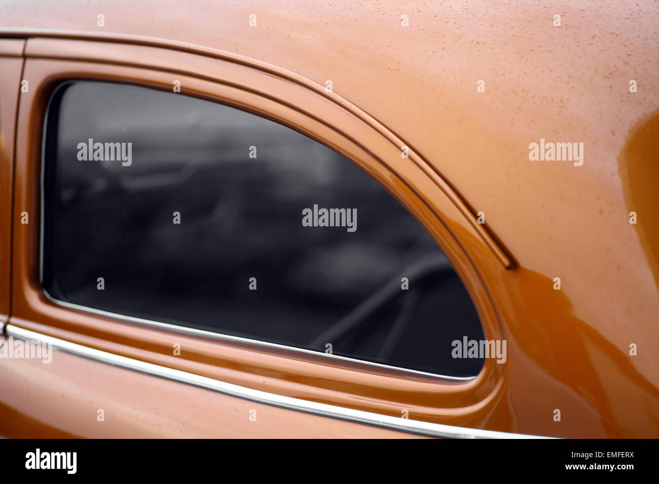 Color picture of a vintage car's back side window Stock Photo Alamy