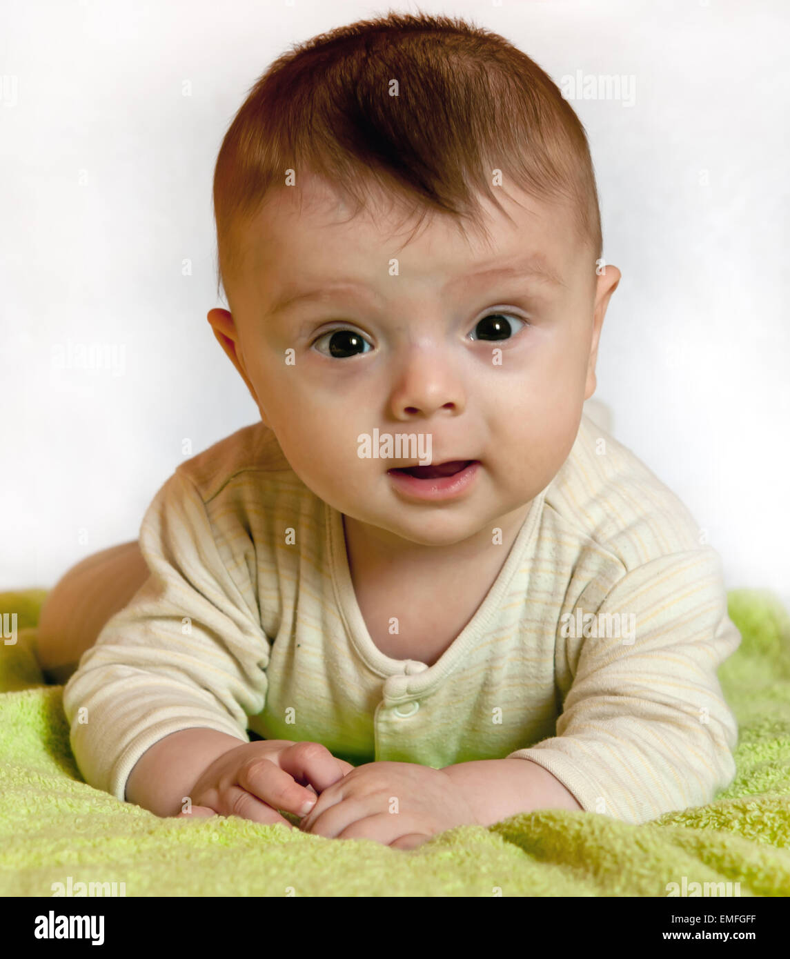 baby boy, 6 months old Stock Photo Alamy