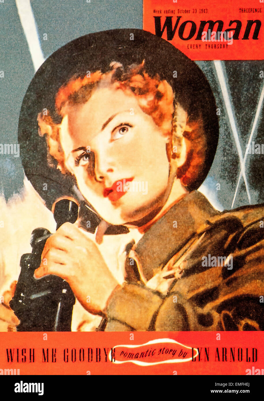 A World War 2 Woman Magazine October 1943 Stock Photo