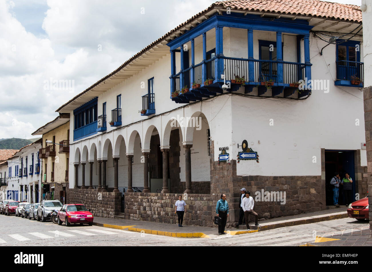 Traditional street in Cusco, Peru Stock Photo - Alamy