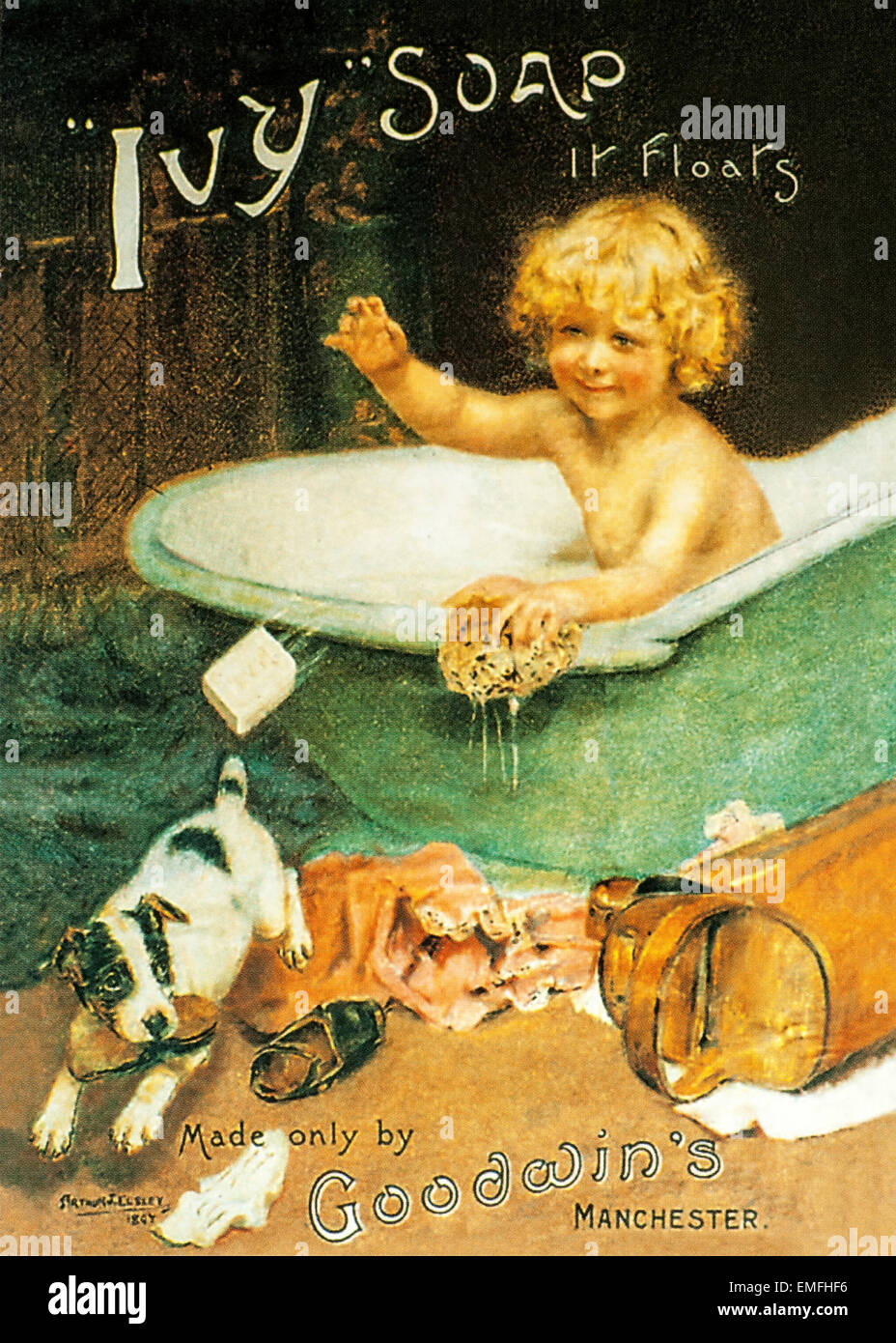 A Victorian advertisement for Ivy Soap Stock Photo