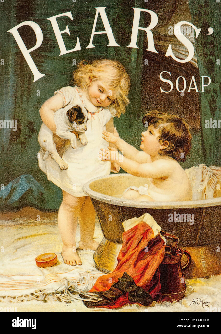 A Victorian advertisement for Pear's Soap Stock Photo