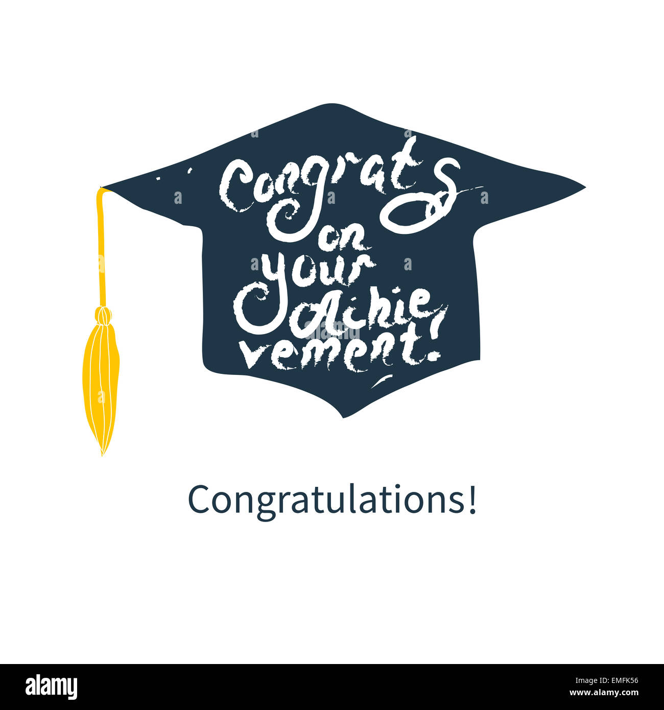 Greeting Card With Congratulations Graduate Stock Photo - Alamy