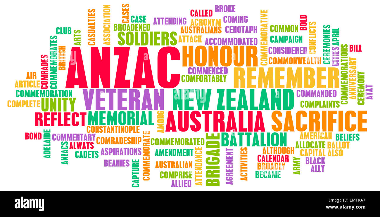 ANZAC Day for New Zealand and Australia Rememberance Stock Photo