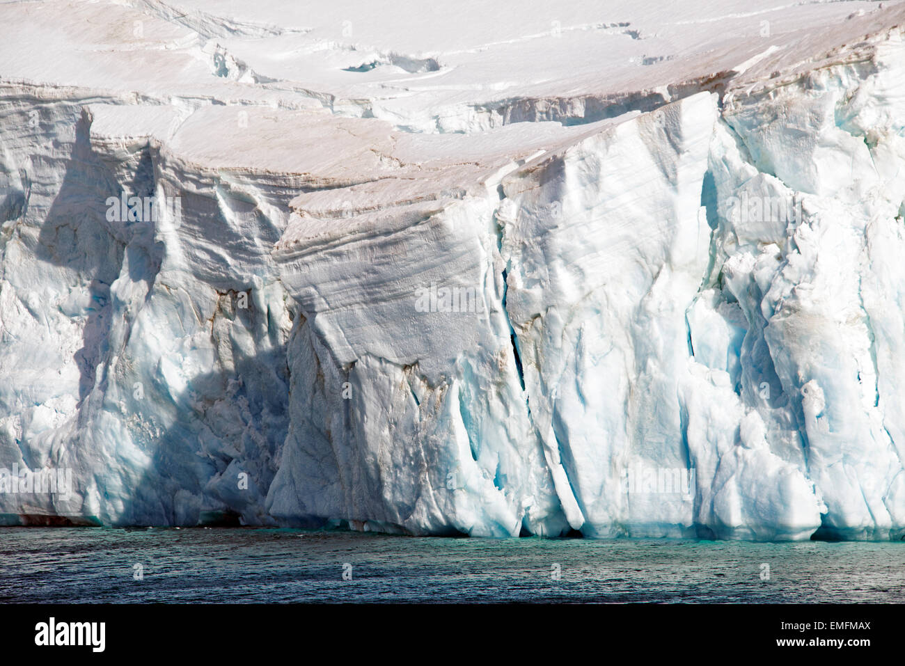 Front or face of glacier Hope Bay Antarctic Peninsular Antarctica Stock Photo