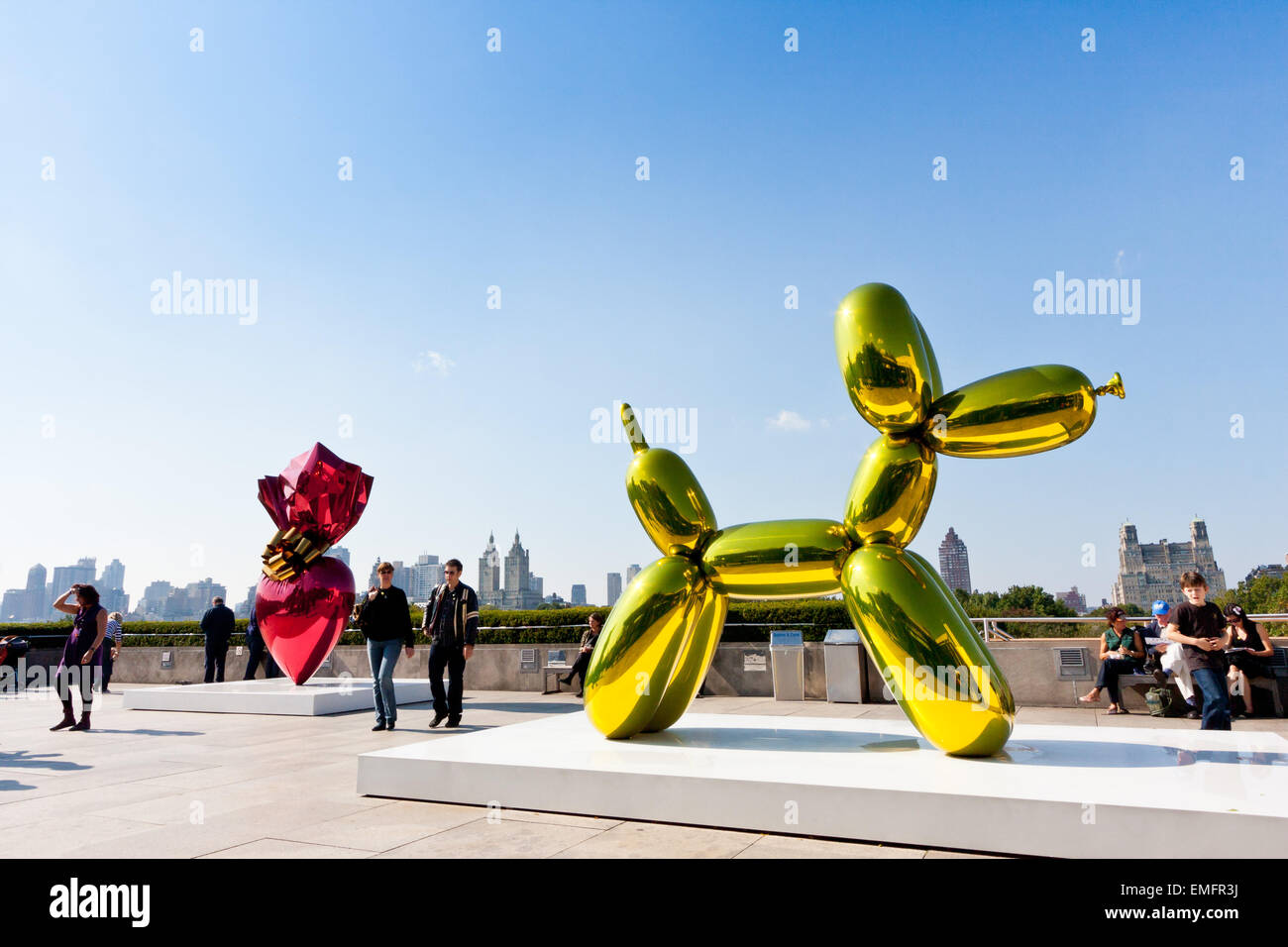 Jeff Koons on the roof of Metropolitan Museum of Art in New York City