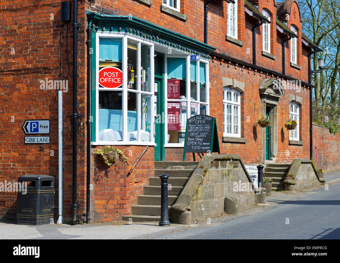 Post Office and village shop, Sudbury, Derbyshire, England UK Stock