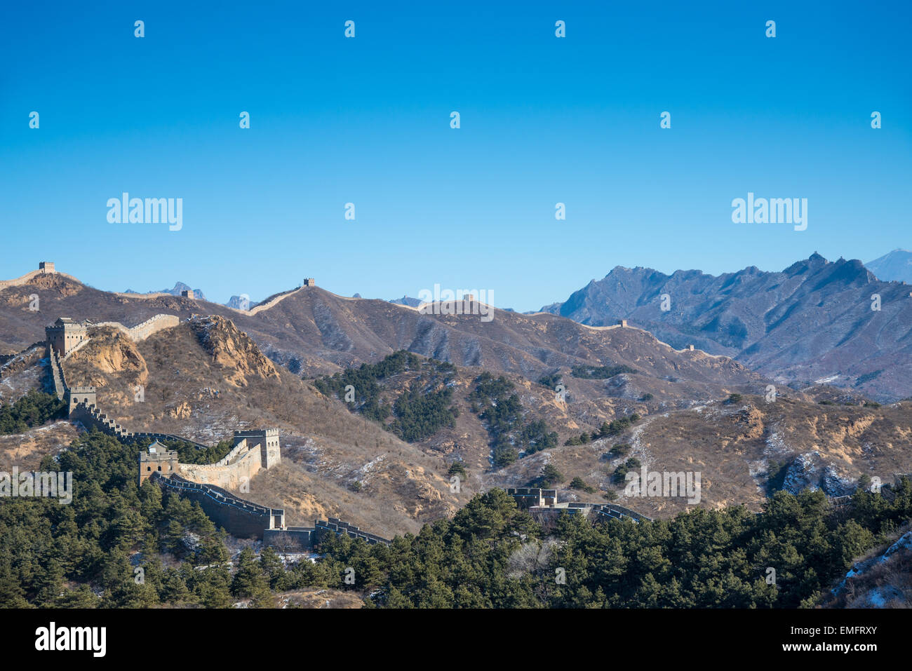 famous chinese wall at jinshaling Stock Photo