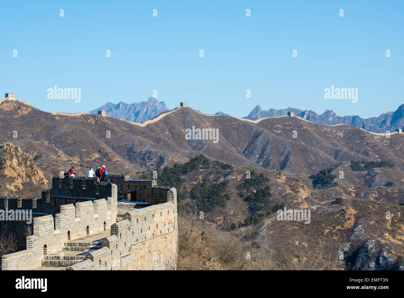 famous chinese wall at jinshaling Stock Photo
