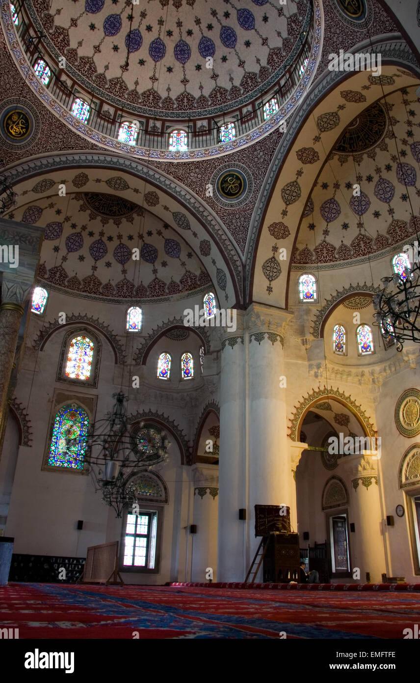 Impressive interior ceiling architecture in Istanbul, Turkey Stock Photo