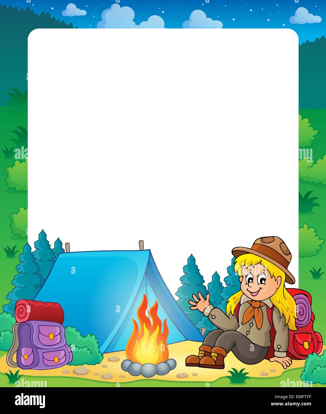 Frame For Scouting Girl Scout Border Design Template
