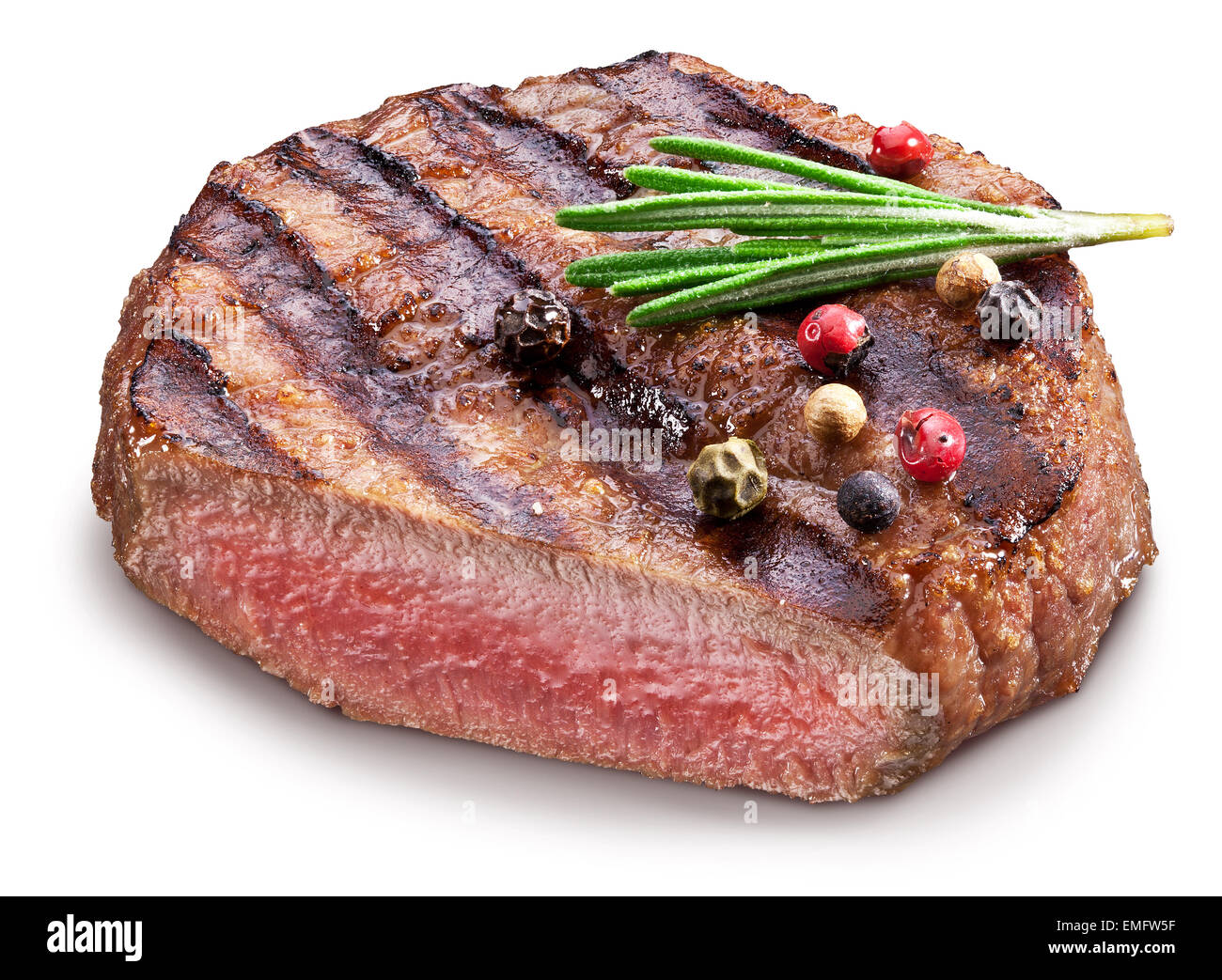 Beef steak with spices. File contains clipping paths. Stock Photo