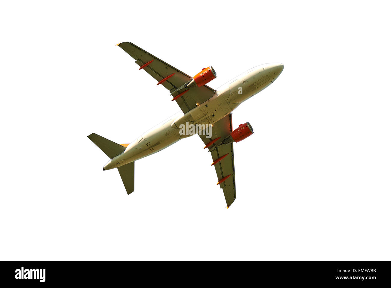 Passenger airplane isolated over white background with clipping path Stock Photo