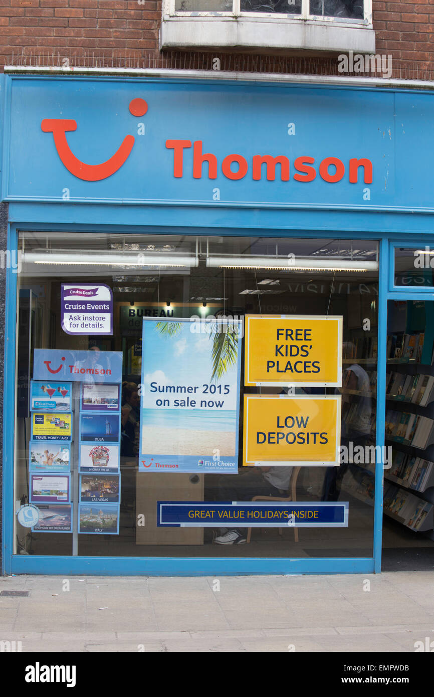 Thomson travel agents high street branch, England, UK Stock Photo